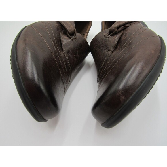 Dansko Women's 7.5 Franny Loafer Chocolate Burnished Calf Brown Size 38 Clogs - Picture 10 of 14